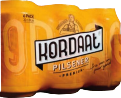 Kordaat Pils sixpack met blikjes van 33cl  Kordaat Pils sixpack met blikjes van 33cl